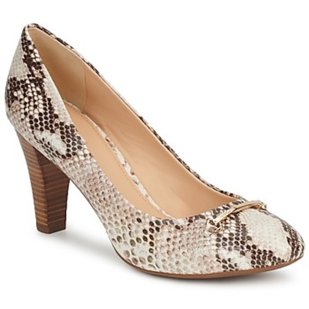 GEOX MARIE CLAIRE 90's Y2K Office Comfort Snake Print Heels - Women's